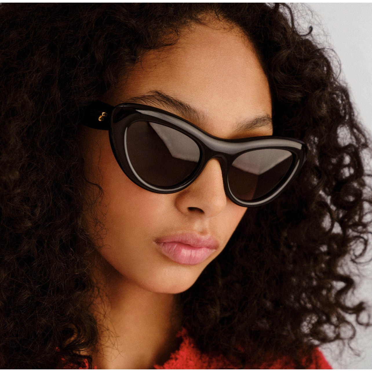New Bottega Veneta Bv1282s Black Cat Eye Sunglasses $615